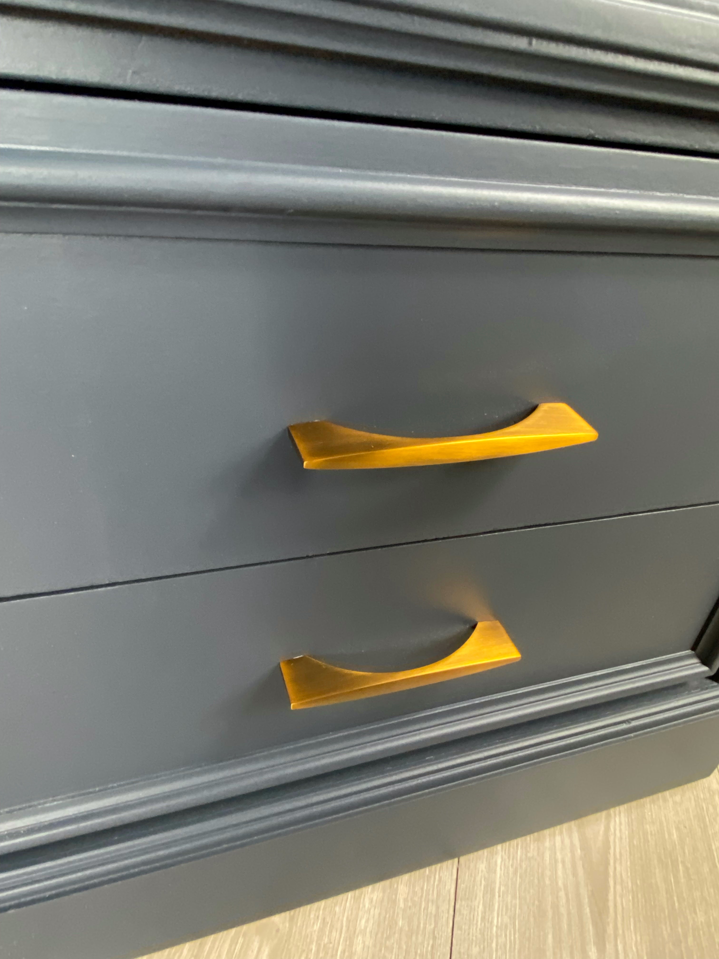 Stunning Blue 3 Drawer Side Tables