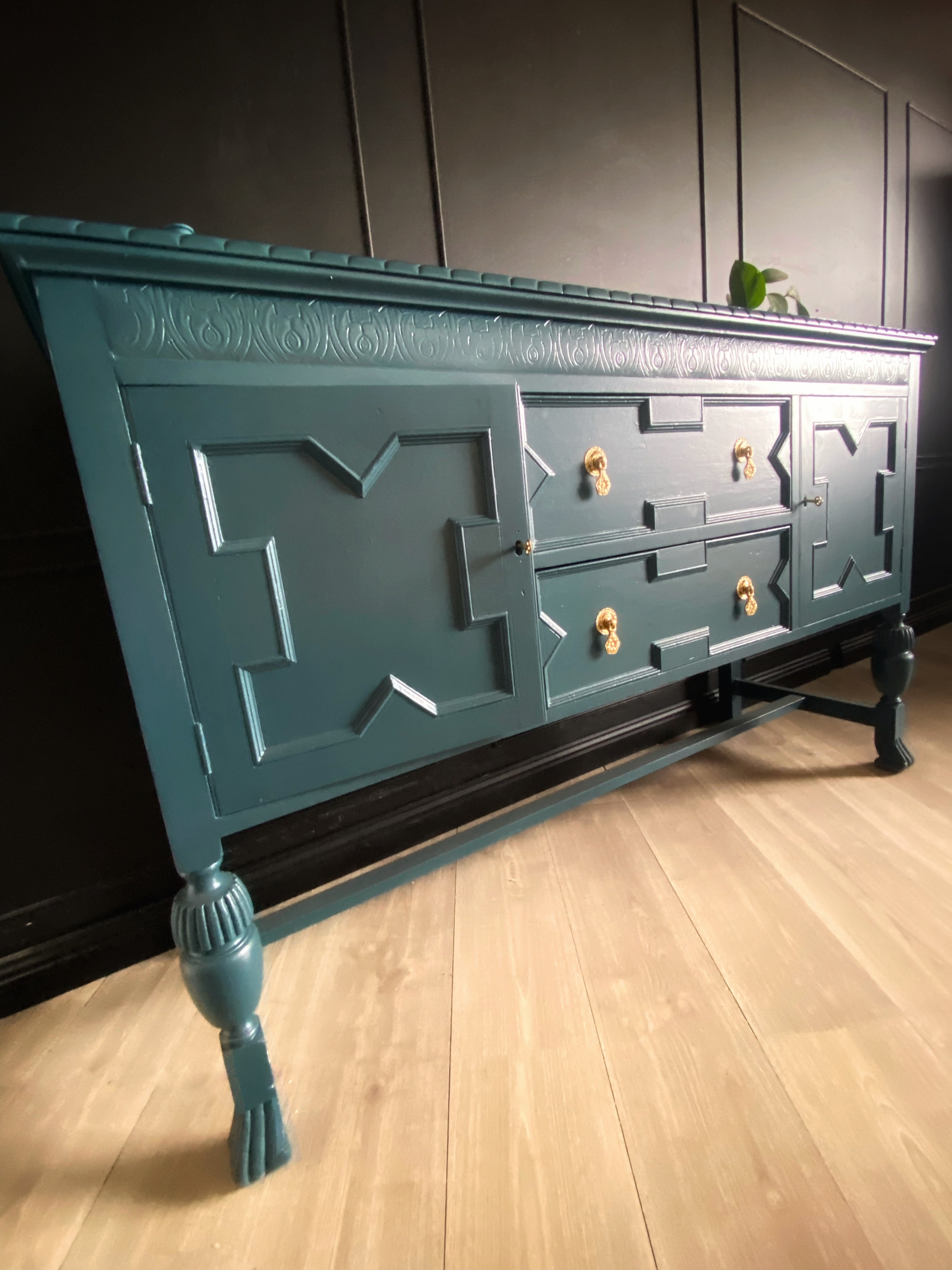 Antique Blue Buffet / Sideboard