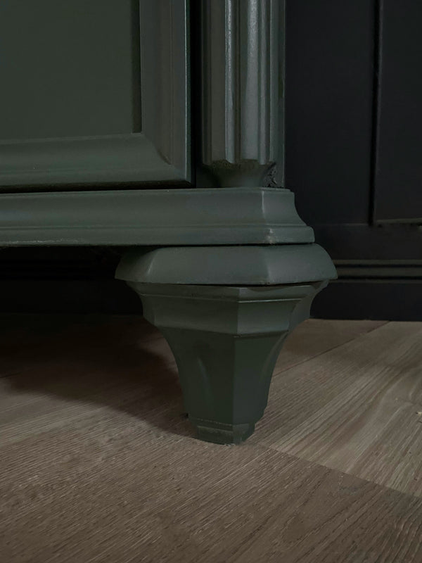 Mid-century sideboard dark green, view 7