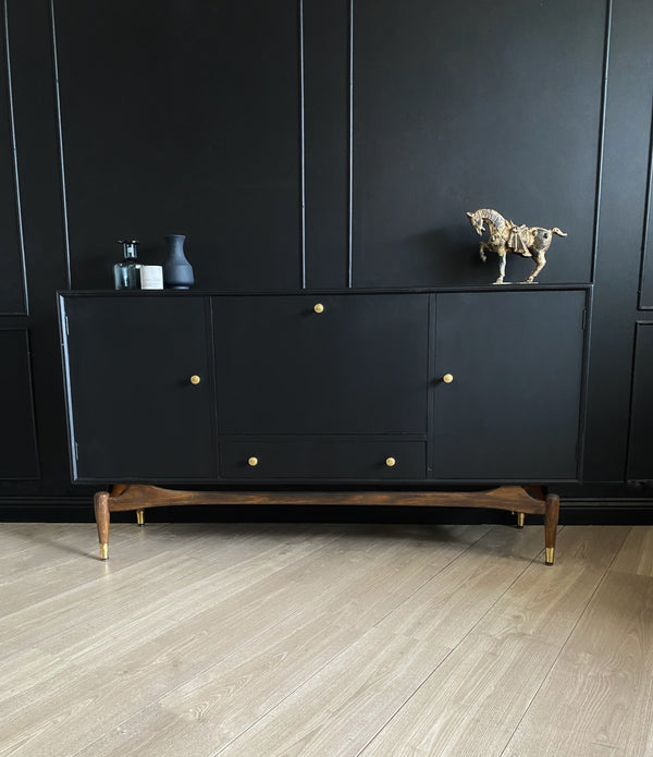 Mid-century sideboard black, view 2