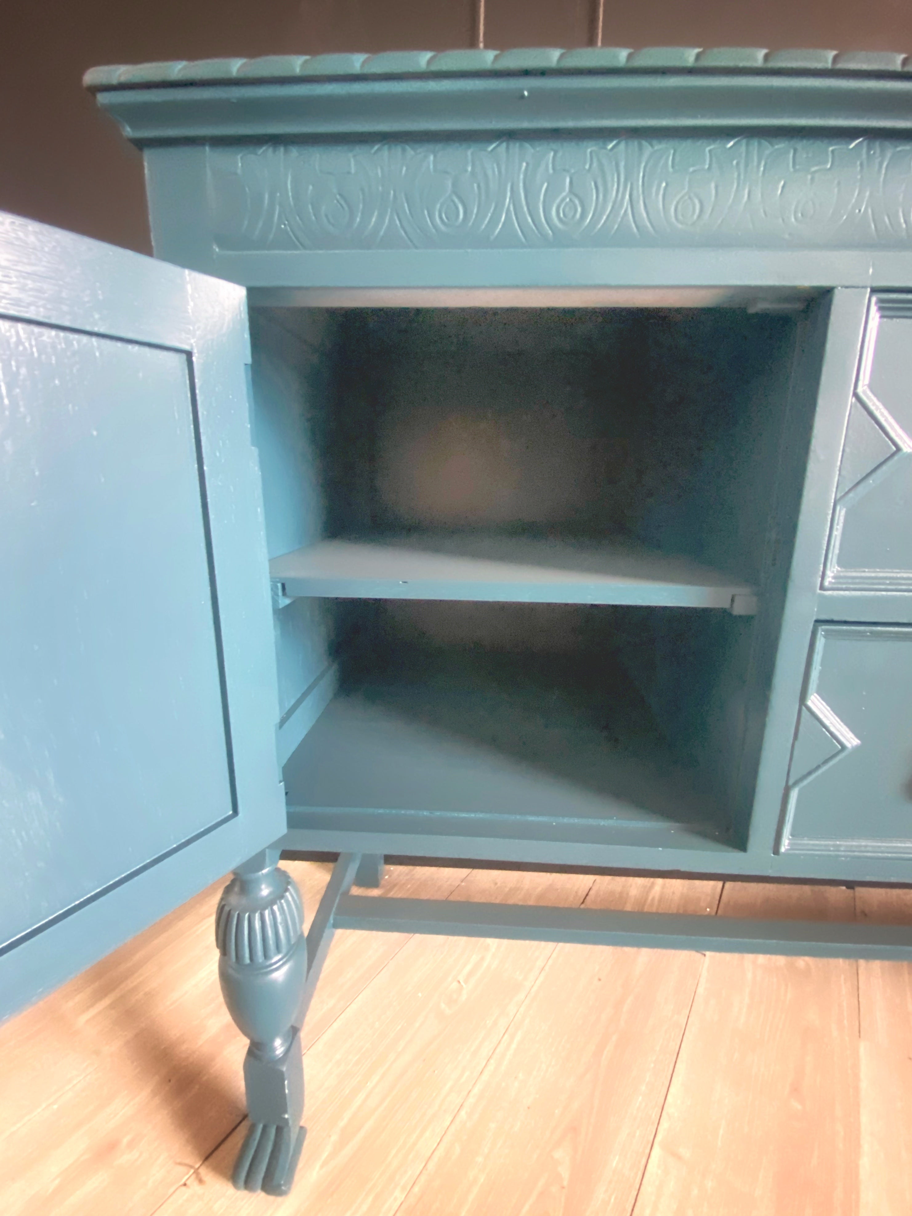 Antique Blue Buffet / Sideboard