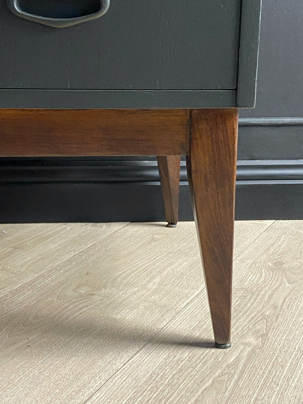 Mid-century dresser dark green, view 9