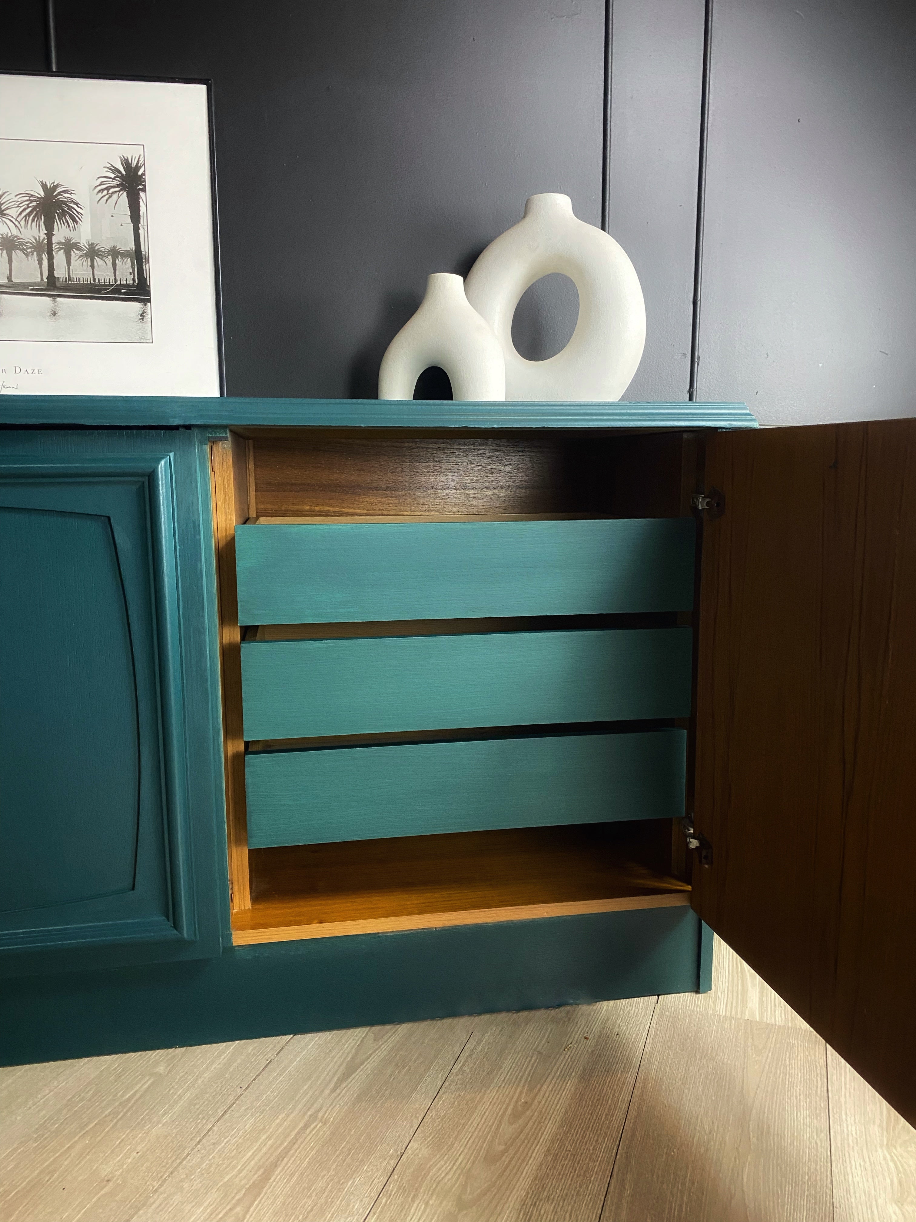 'Burgess Furniture' Teal sideboard / buffet