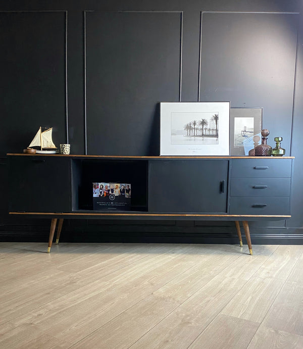 Mid-century sideboard tasmanian oak black, view 3