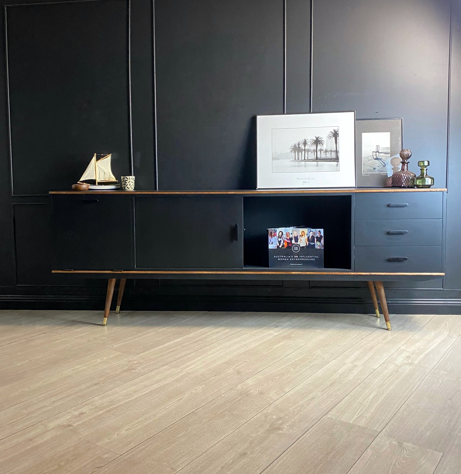 Mid-century sideboard tasmanian oak black