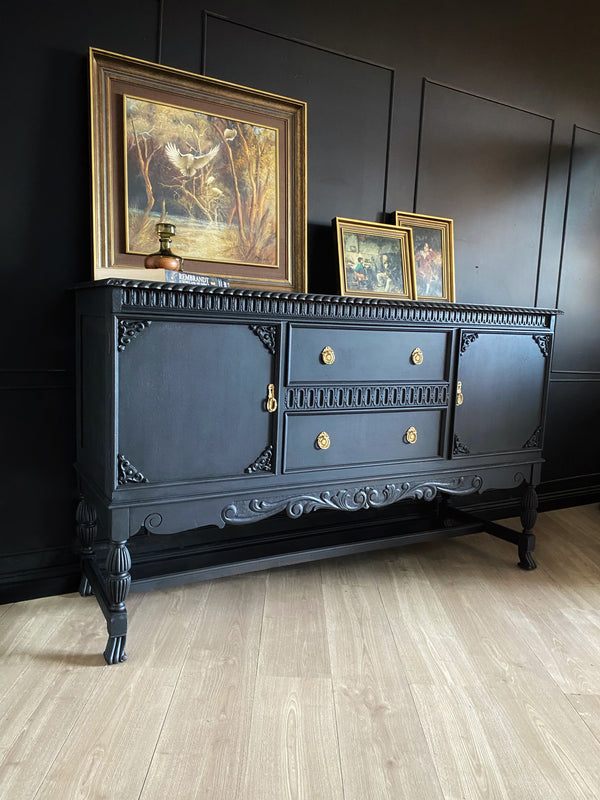Mid-century sideboard oak black