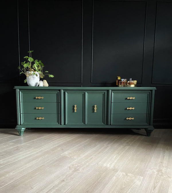 Mid-century sideboard dark green