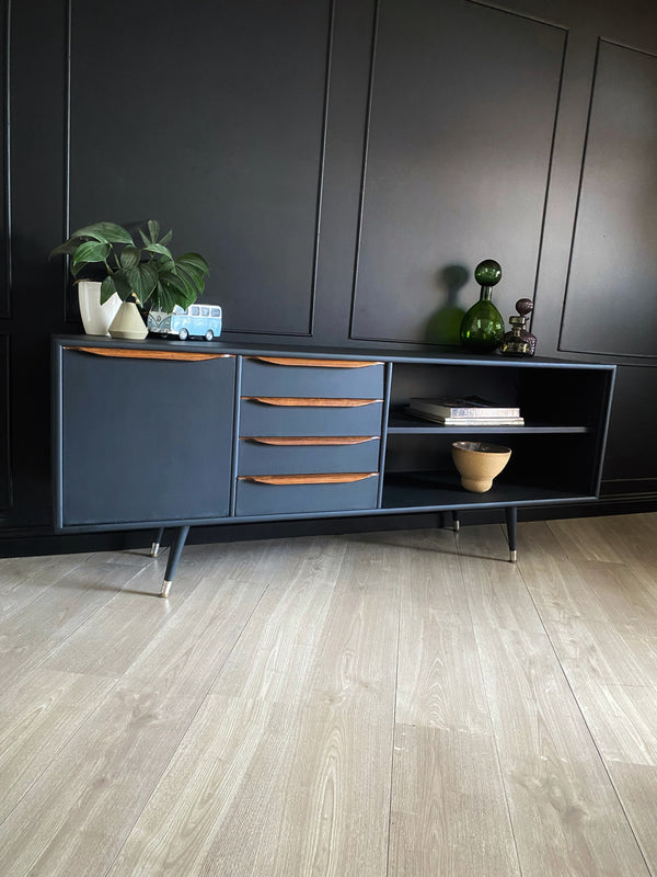 Mid-century sideboard black, view 2