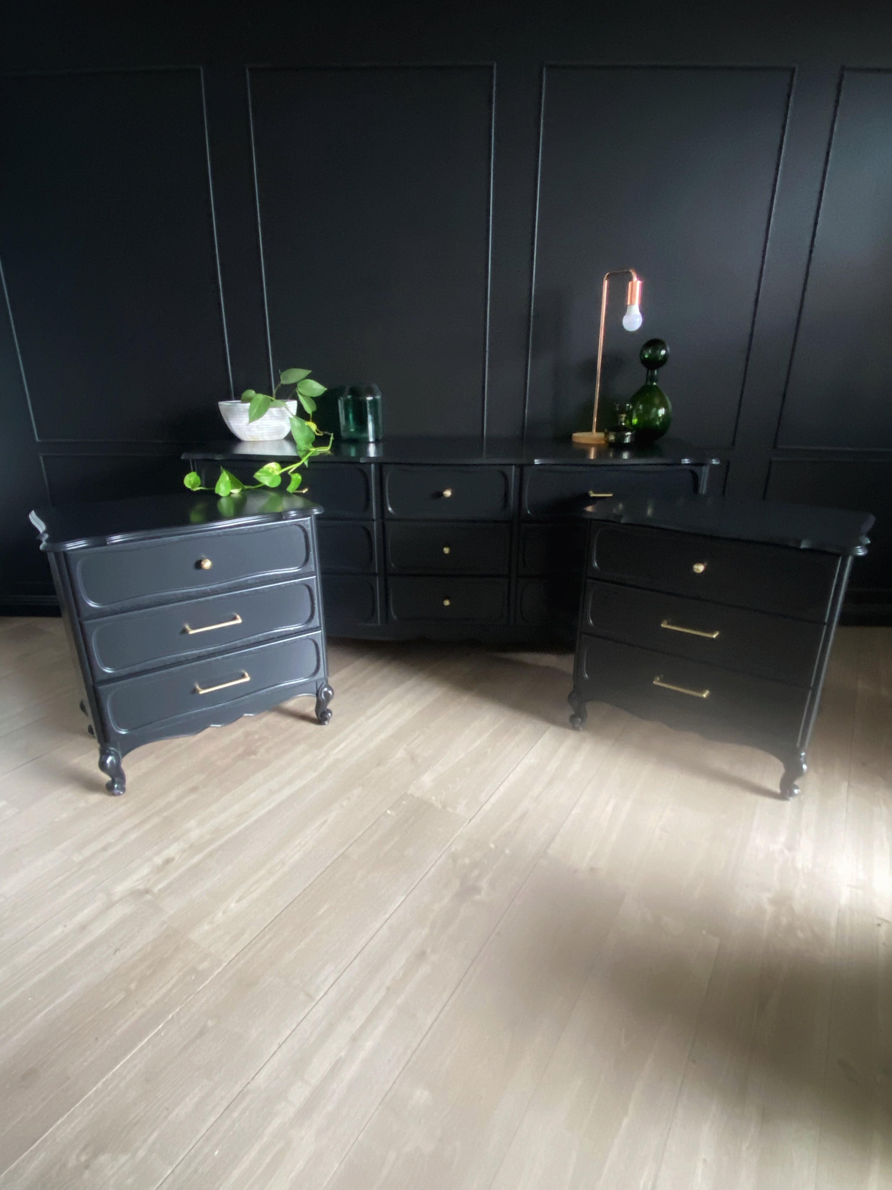 'Belvedere Black Bedside Tables"