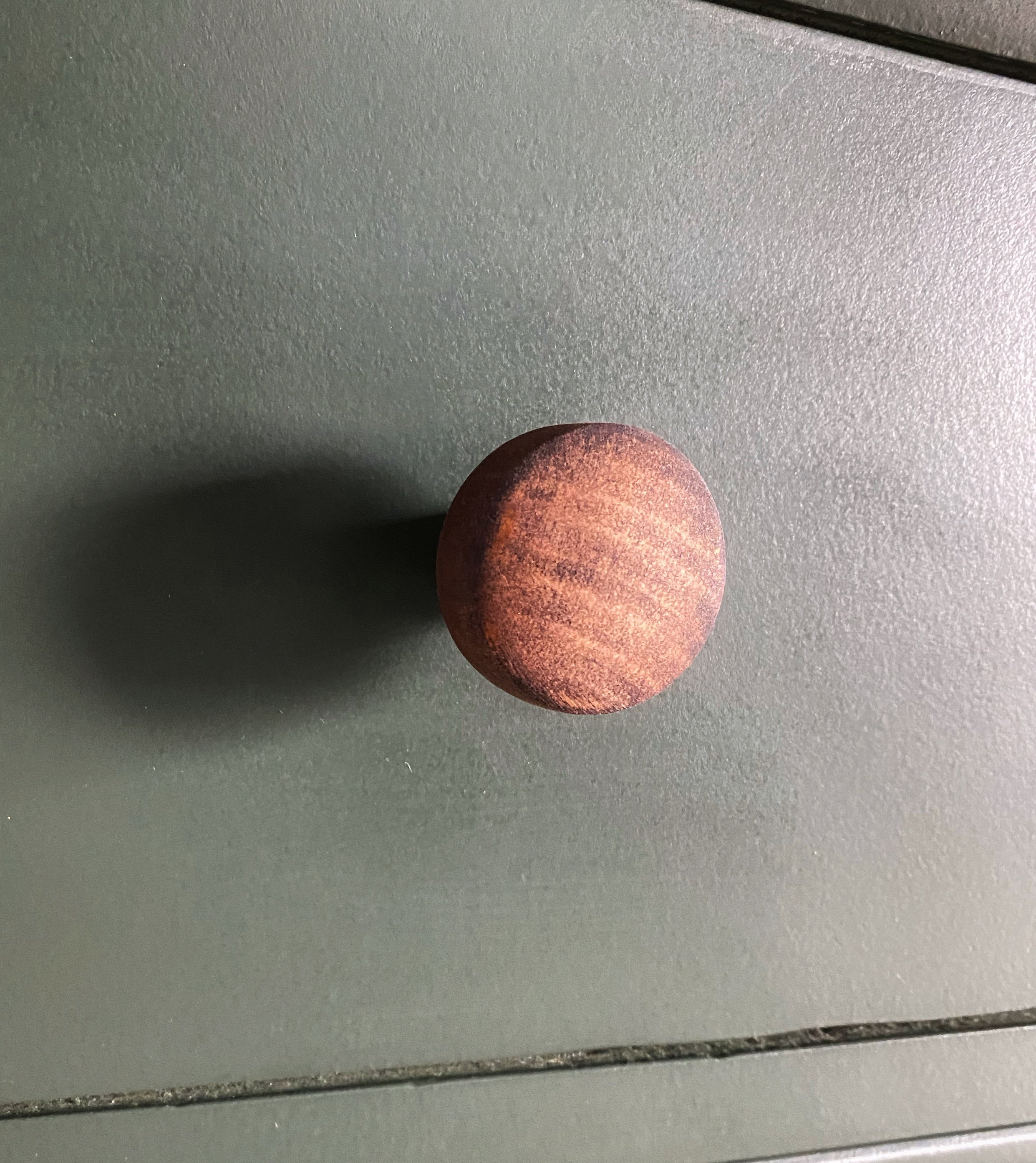 ‘Mentone Furniture’ large dark green dresser with wood handles