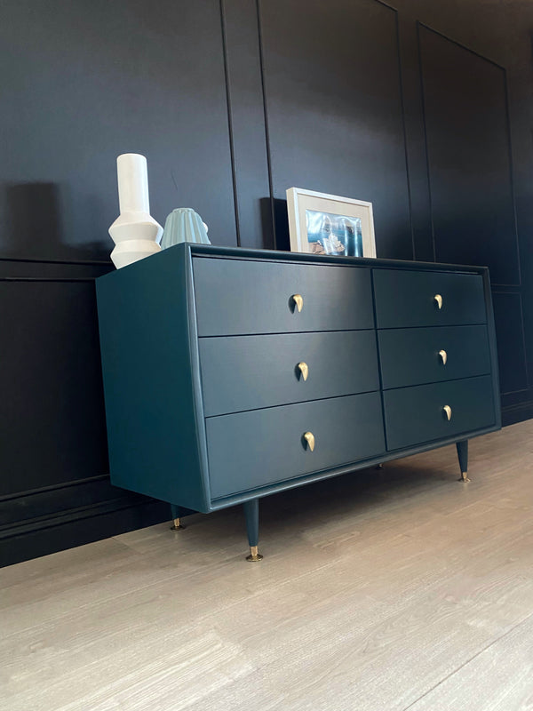 Mid-century dresser blue, view 2