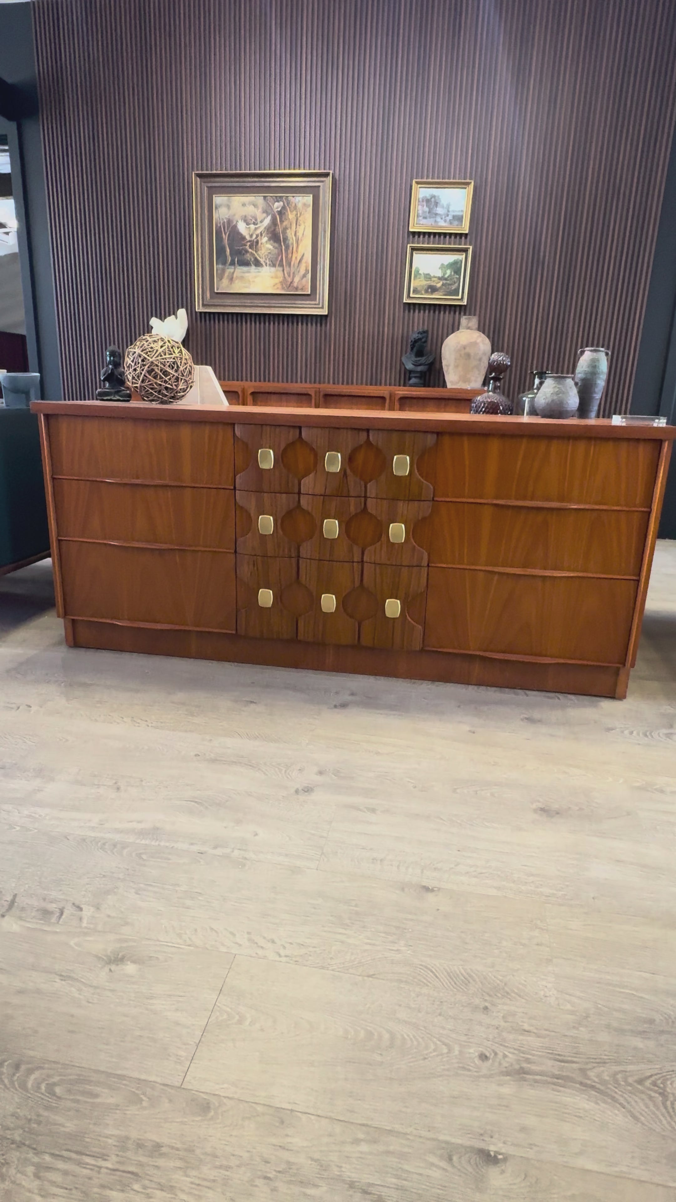 'Burgess Furniture' Dresser with metal detailing