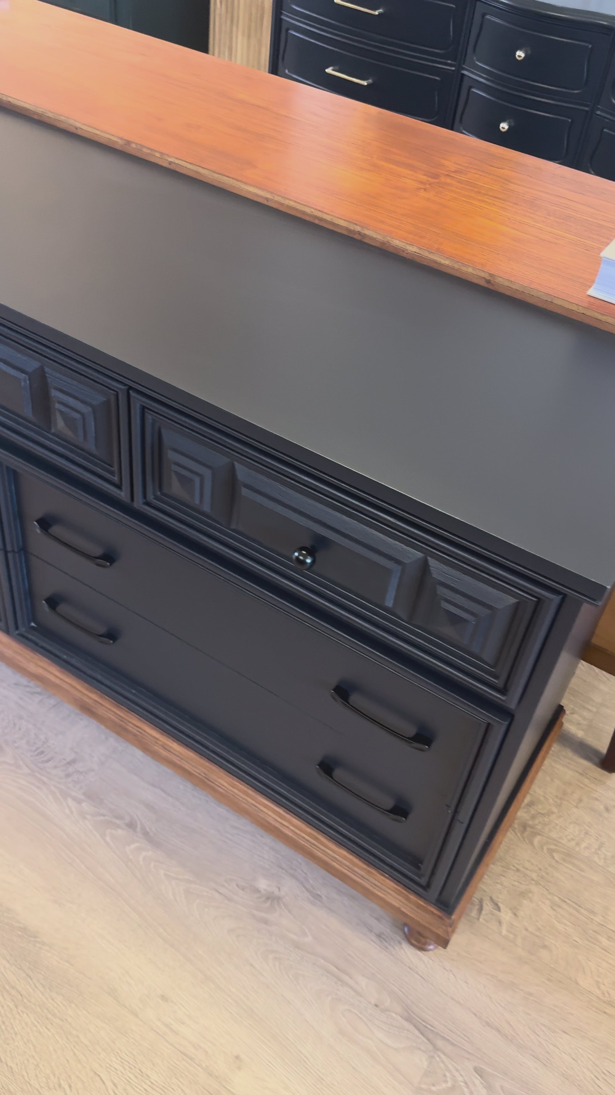 'Reliance Furniture' Black 7 Drawer Dresser