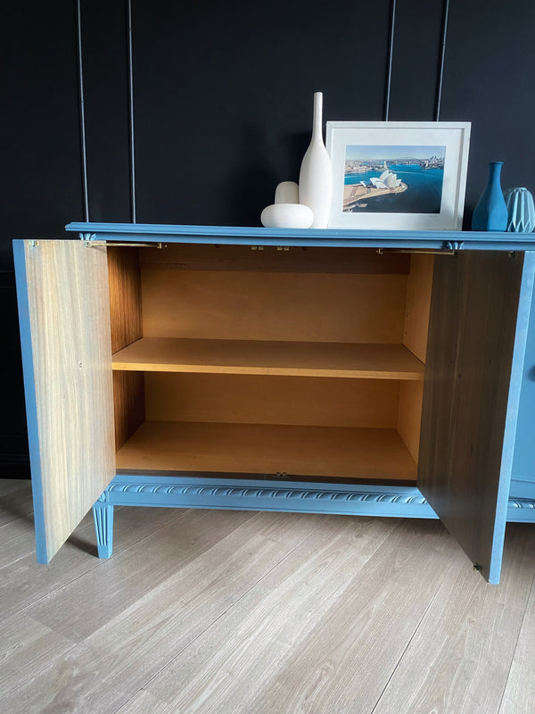 Mid-century sideboard blackwood blue, view 6