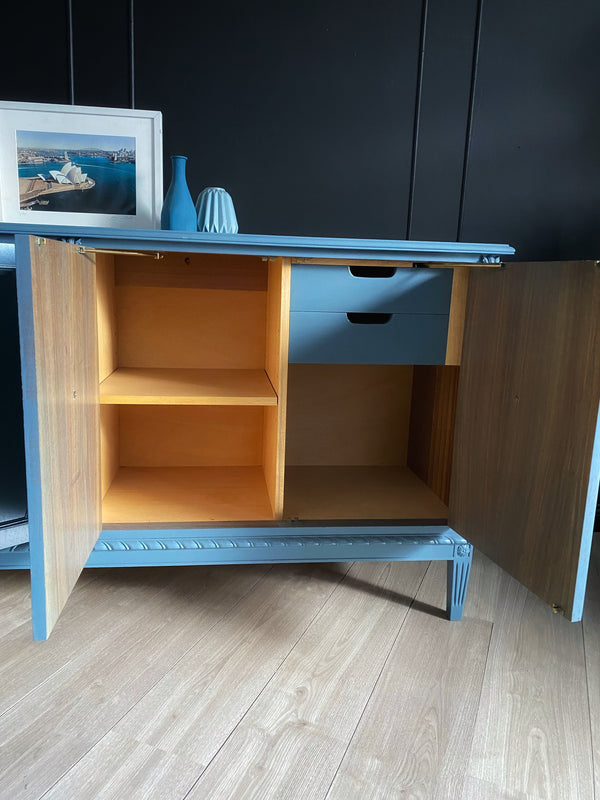 Mid-century sideboard blackwood blue, view 7