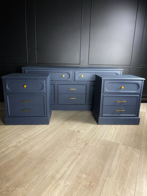 Reliance Furniture dresser blue, view 4