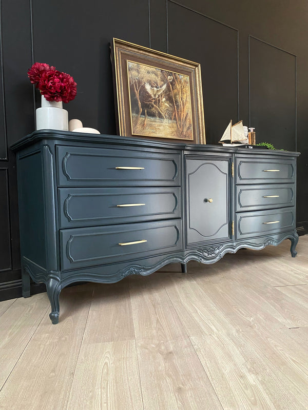 Thomasville sideboard dark blue