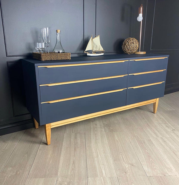 Reliance Furniture dresser navy blue, view 4