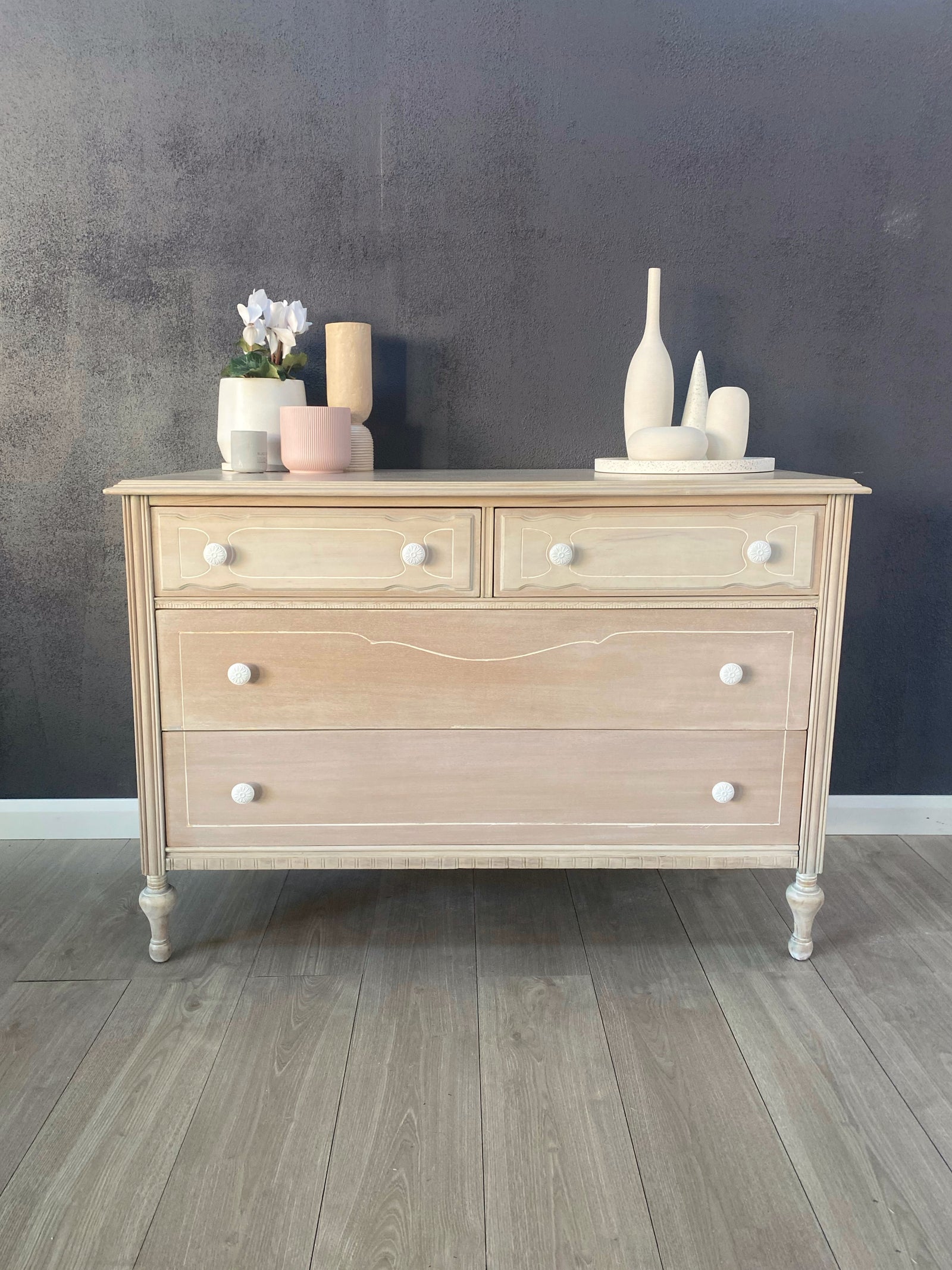 Mid-century dresser white