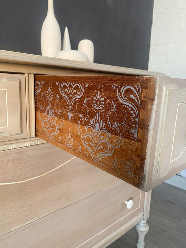 Mid-century dresser white, view 3