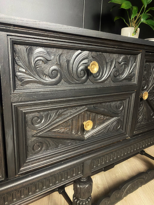 Mid-century sideboard black, view 2