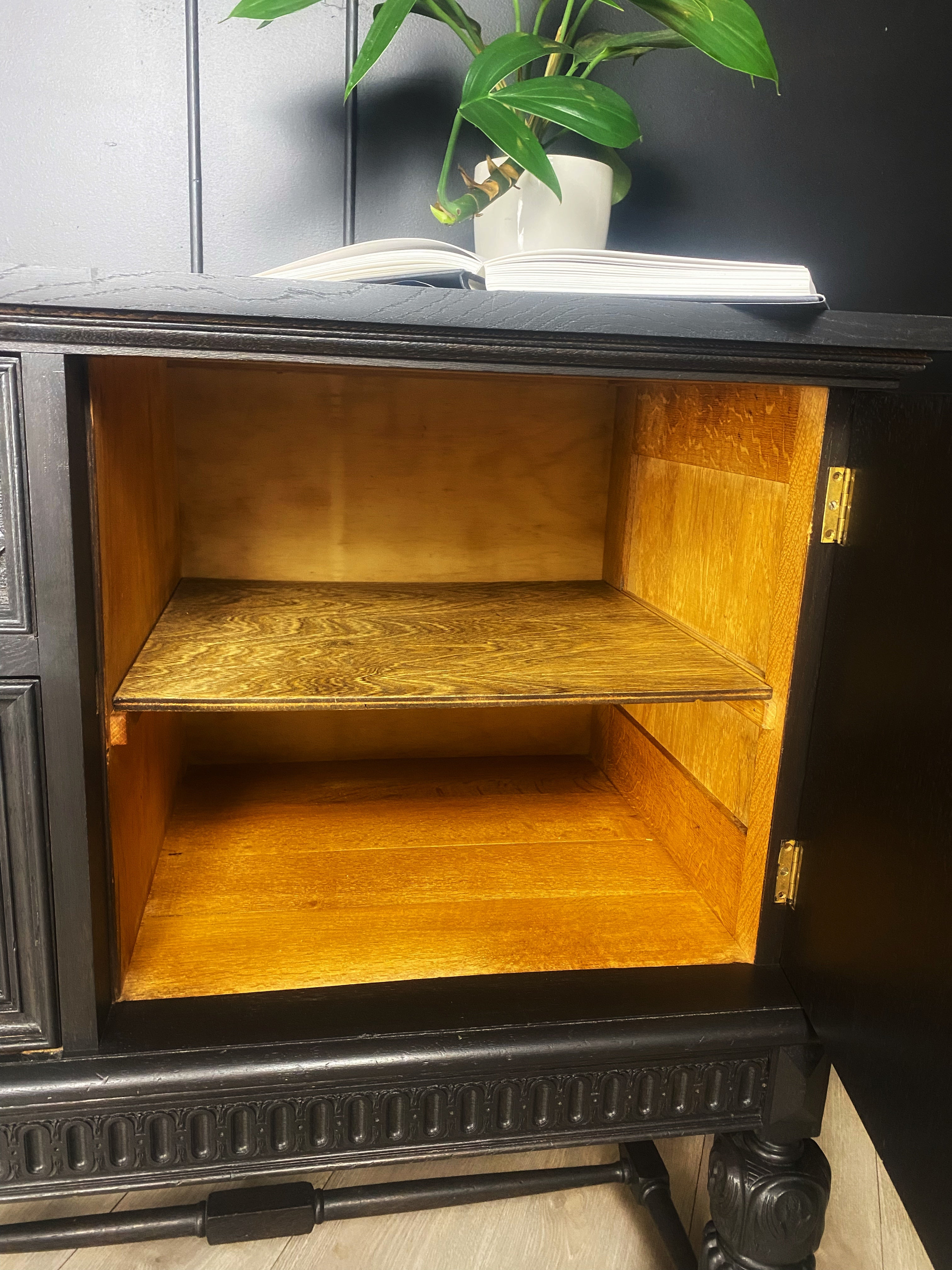 Stunning Jacobean black washed buffet