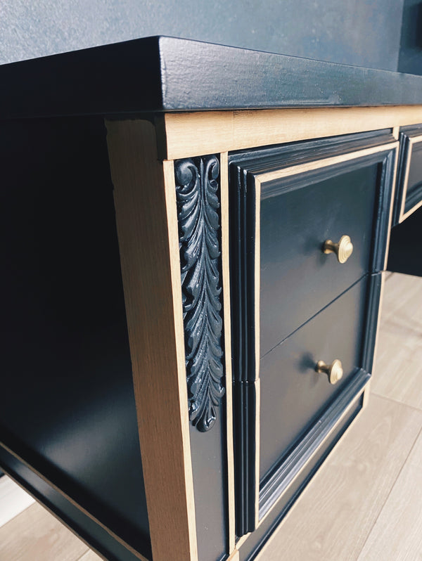 Trask Furniture desk black, view 3