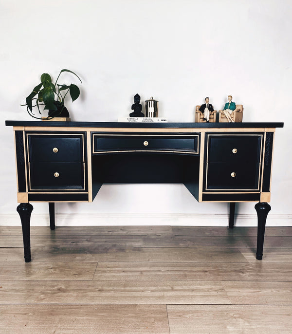 Trask Furniture desk black, view 2