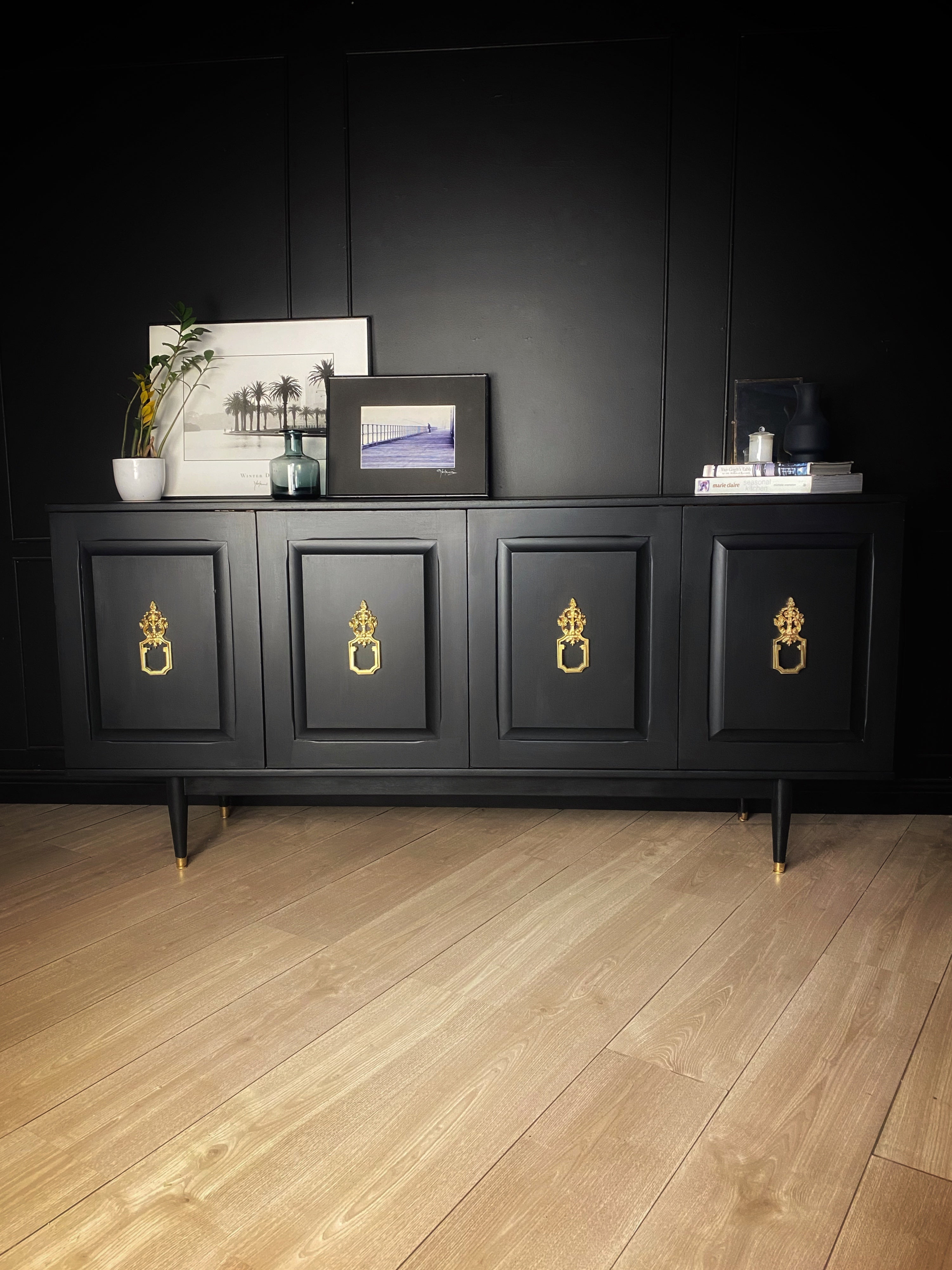 Mid-century sideboard dark blue