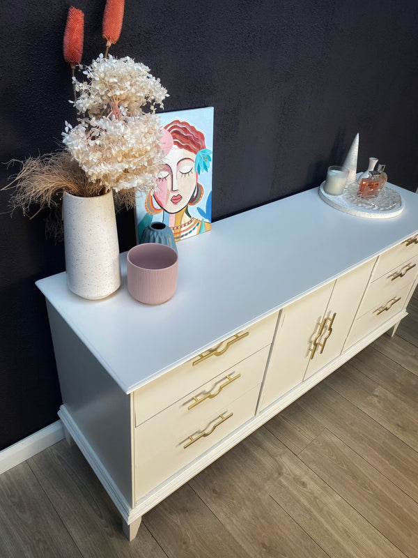 Mid-century dresser white, view 3