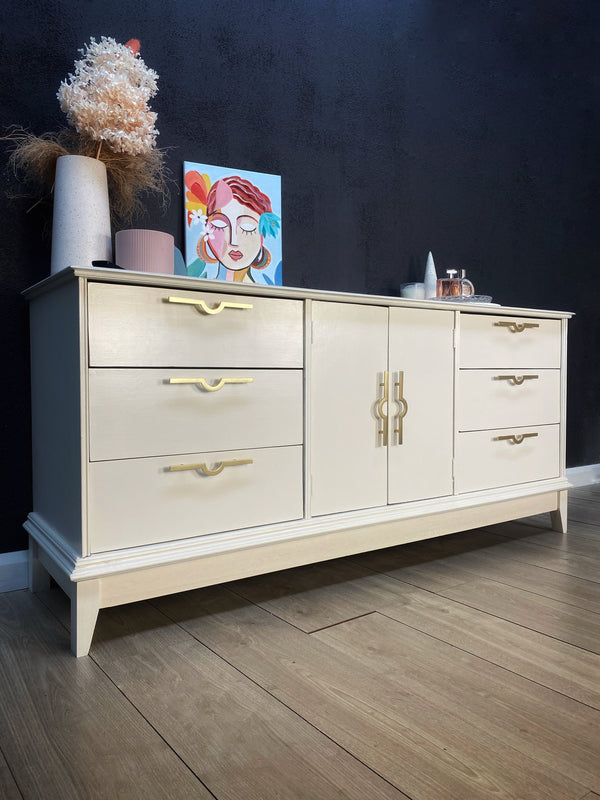 Mid-century dresser white, view 2