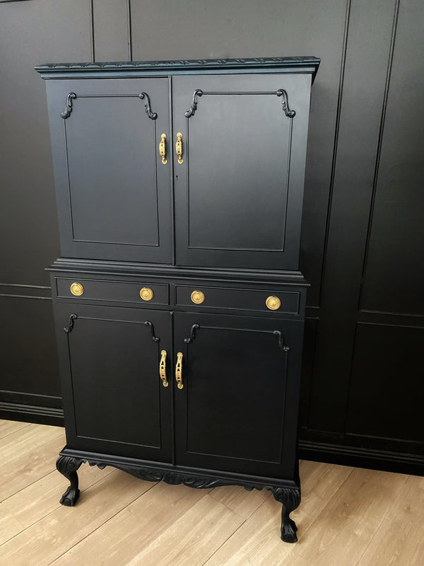Mid-century cabinet dark blue, view 2