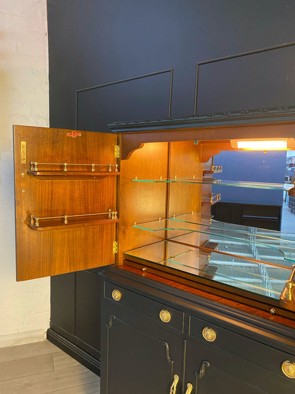 Mid-century cabinet dark blue, view 3