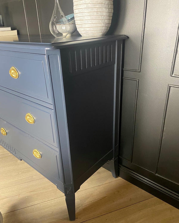 Mid-century dresser navy blue, view 5