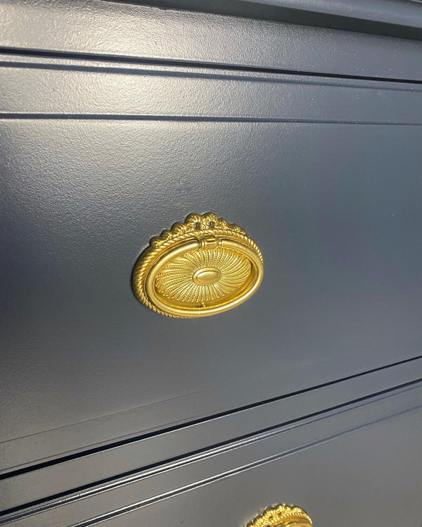 Mid-century dresser navy blue, view 6
