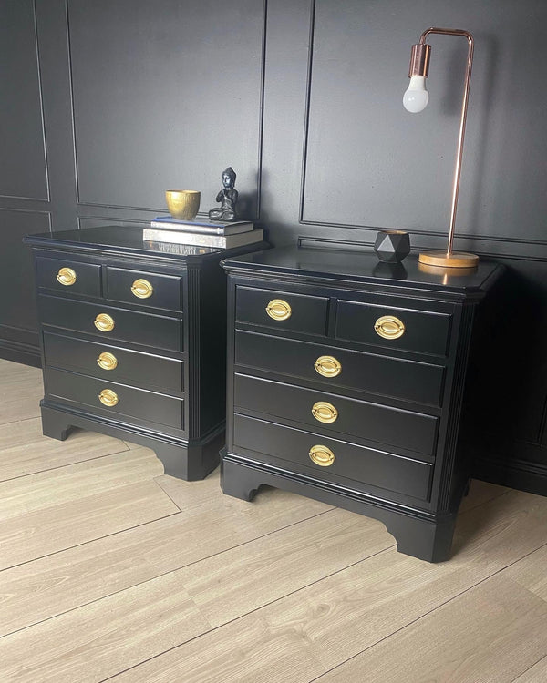 Drexel Furniture bedside tables black, view 3