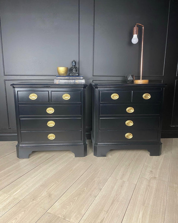 Drexel Furniture bedside tables black, view 2
