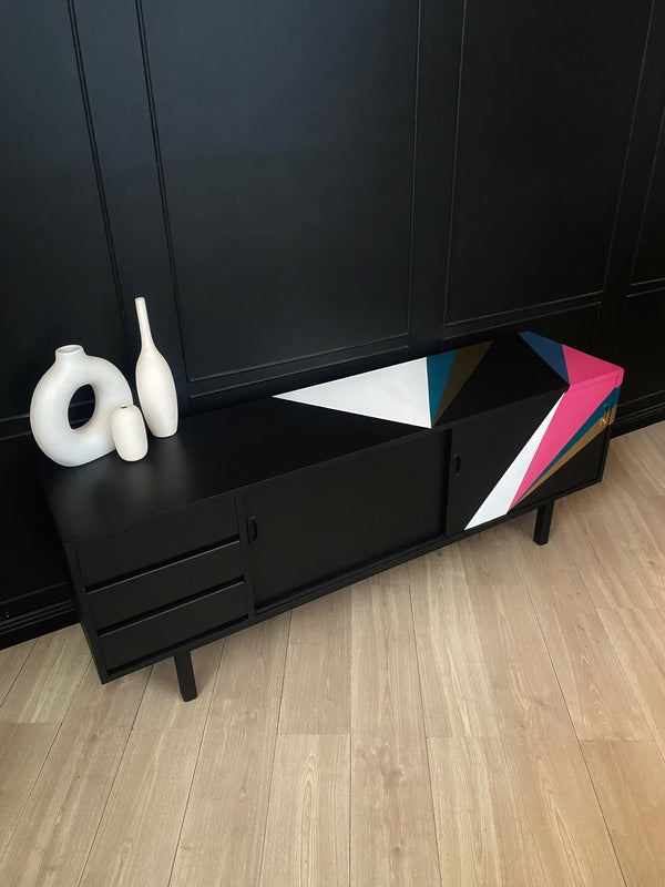 Mid-century sideboard black, view 4