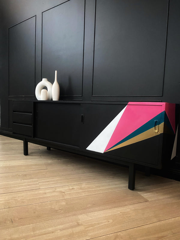 Mid-century sideboard black, view 5