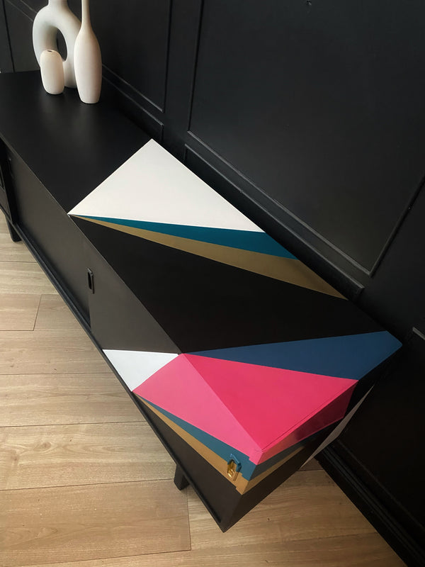 Mid-century sideboard black, view 2
