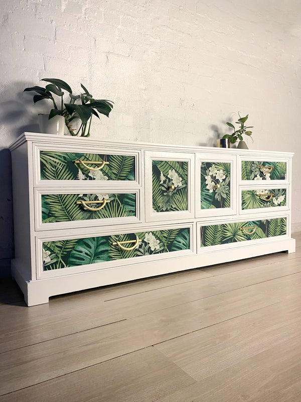 Mid-century dresser white, view 2