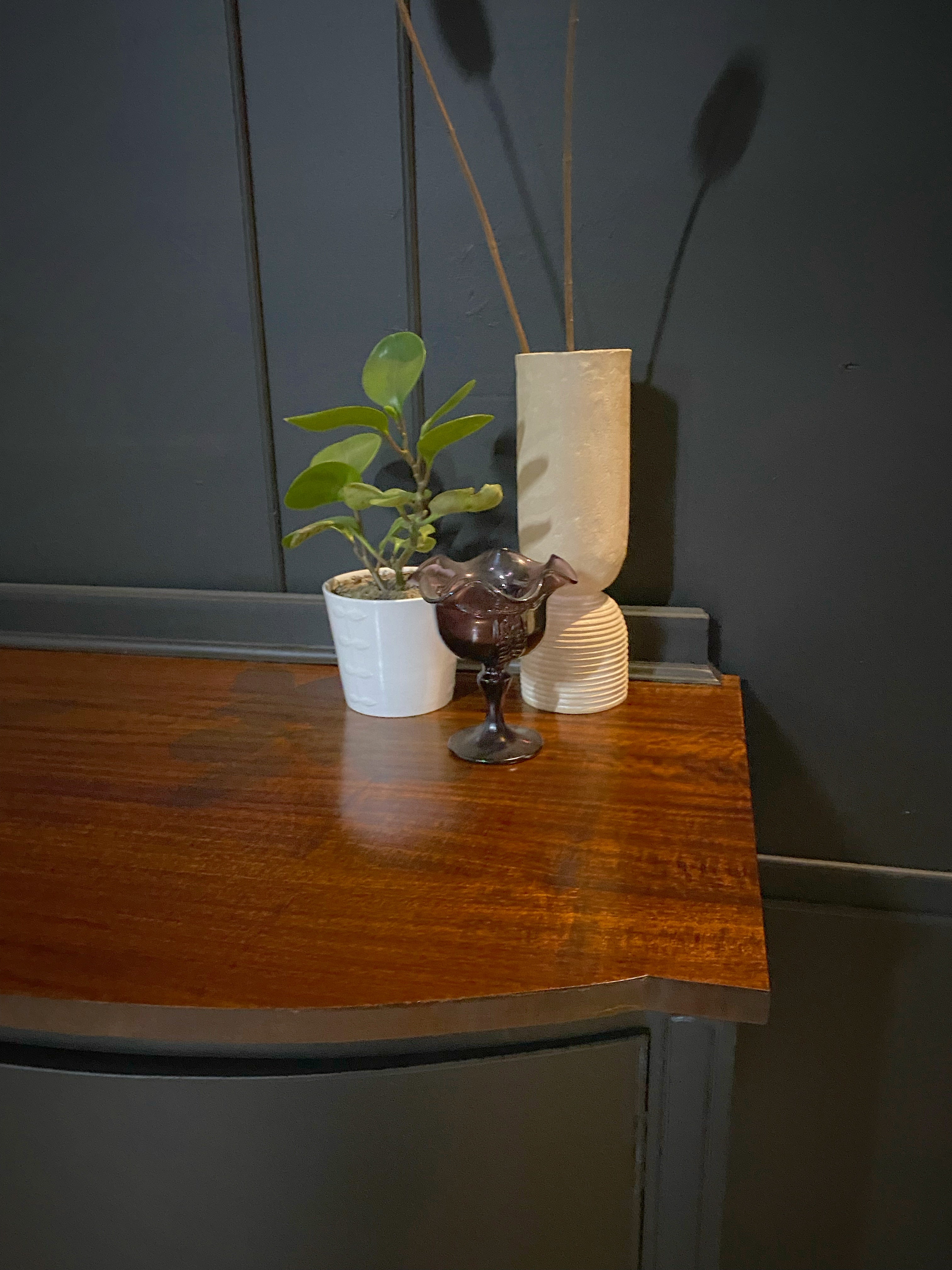 Black Buffet with gorgeous wood top