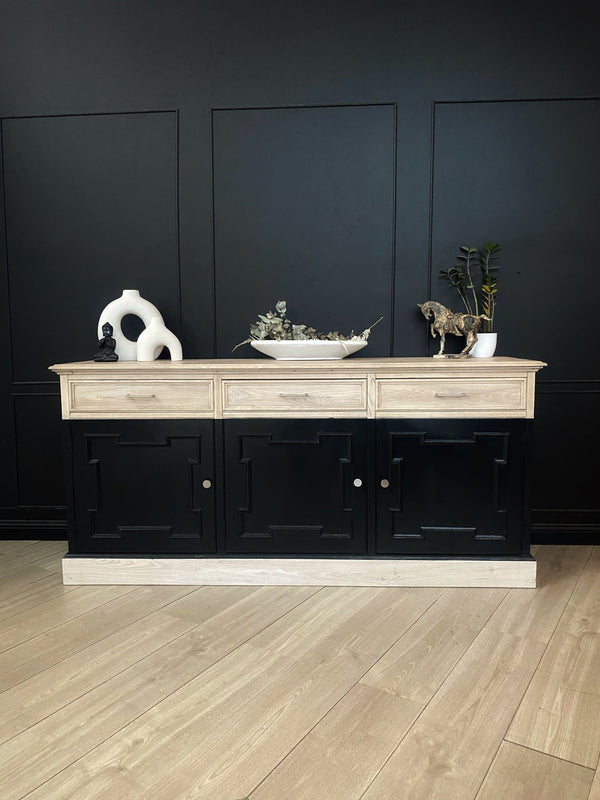 Mid-century sideboard oak dark blue